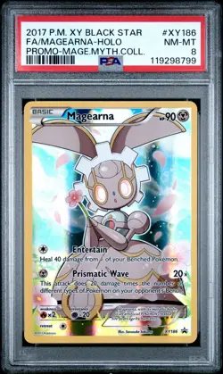 2017 POKEMON XY BLACK STAR PROMO MAGEARNA #XY186 HOLO PSA 8 NM #119298799 - Image 1