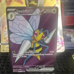 Pokemon TCG Beedrill EX 098/086 Evolutions Secret Rare Full Art Holo - Image 1
