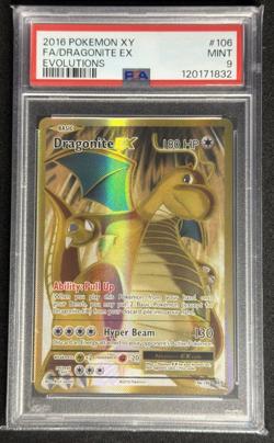 2016 POKEMON XY EVOLUTIONS #106 FA/DRAGONITE EX EVOLUTIONS PSA 9 - Image 1