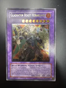 Yugioh Gladiator Beast Heraklinos Ultimate Rare TU02-EN000 - Image 1