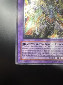 Yugioh Gladiator Beast Heraklinos Ultimate Rare TU02-EN000 - Image 4