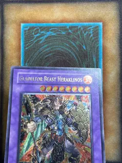 Yugioh Gladiator Beast Heraklinos TU02-EN000 Ultimate Rare LP (#1) - Image 2