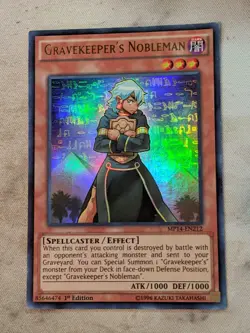 Gravekeeper's Nobleman Foil YUGIOH MP14-EN212 1st Edition 85646474 - Image 1