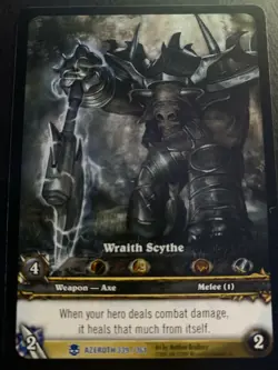 World of Warcraft WoW TCG Promo - EA Extended Art Wraith Scythe - Image 1
