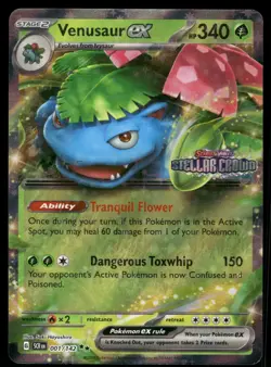 Venusaur ex (Stellar Crown Stamp) 001/142 Holo Cards & Products Pokemon NM - Image 1