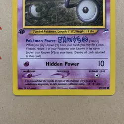 Pokemon Cards Unown [V] 89/105 1st Edition Neo Destiny WOTC Common Near Mint NM - Image 4