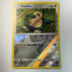 MINT POKEMON SNORLAX 50/68 REVERSE HOLO RARE HIDDEN FATES LP-NM - Image 1