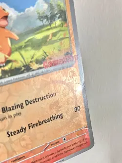 Charmander 004/165 GameStop Reverse Holo Promo Scarlet & Violet Pokemon Damaged - Image 4