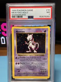 Pokemon Mewtwo Shadowless 10/102 Holo- PSA 7 - Image 1