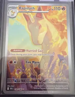 Pokemon TCG Rapidash Destined Rivals Illustration Rare Card 189/182 - Image 1