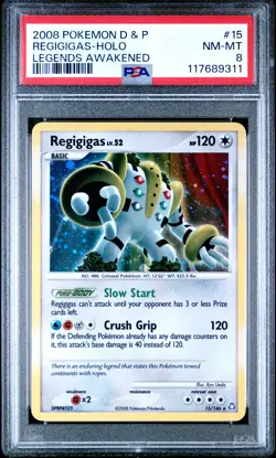 Regigigas Holo 15/146 Legends Awakened Pokemon PSA 8 - Image 1