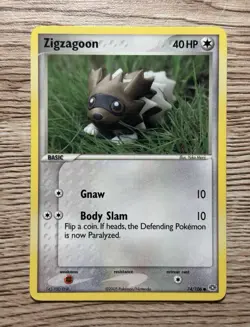 Pokemon Company Pokemon TCG Zigzagoon 74/106 Emerald Common LP Yuka Morii Art - Image 1