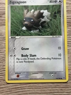 Pokemon Company Pokemon TCG Zigzagoon 74/106 Emerald Common LP Yuka Morii Art - Image 3