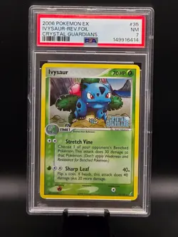 POKEMON TCG | IVYSAUR 35/100 EX CRYSTAL GUARDIANS 2006 REVERSE FOIL | PSA 7 - Image 1