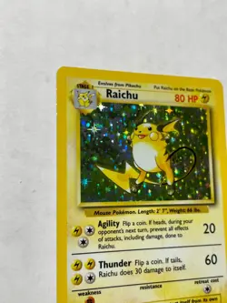 Pokemon Base Set Raichu 14/102 Holo LP Unlimited WOTC 1999 Vintage - Image 5