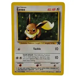 Eevee 55/82 Team Rocket Pokemon WOTC Vintage Common Non Holo - Image 1