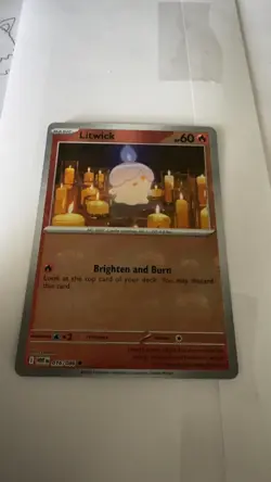 Litwick (Master Ball Pattern) 016/086 Holo Common White Flare Pokemon Near Mint - Image 1