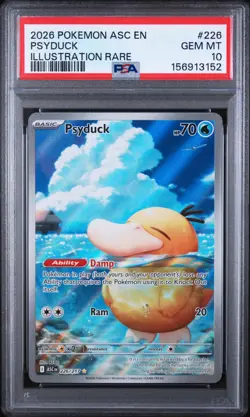 Psyduck 226 Illustration Rare Ascended Heroes Pokemon English PSA 10 - Image 1