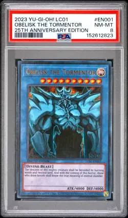 2023 #EN001 OBELISK THE TORMENTOR PSA 8 - Image 1