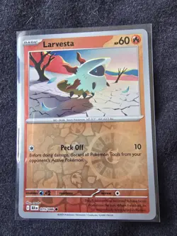 Pokemon TCG - Larvesta 015/086: Black Bolt Reverse Holo - Pack Fresh - Image 1