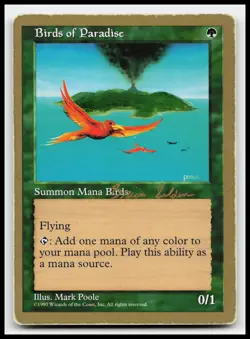 Birds of Paradise World Championship Decks Gold Border Magic The Gathering Card - Image 1