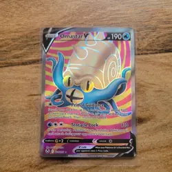 Omastar V (Full Art) 174/195 Ultra Rare Silver Tempest Near Mint - Image 1