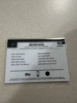 Victor Wembanyama & FOX NEW DUO EXCELS! 2025-26 Topps Wood /25 SSP Mint + - Image 3