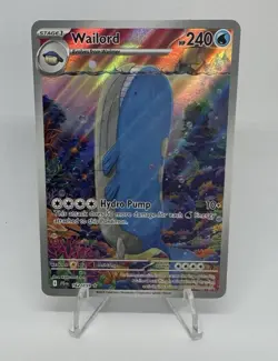 Pokemon TCG Wailord 162/159 Sv09: Journey Together Illustration Rare Holo - Image 1