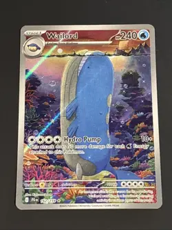 Pokemon TCG Sv09: Journey Together Wailord Illustration Rare Holo Card 162/159 - Image 1