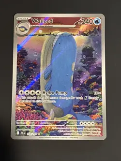 Pokemon TCG Sv09: Journey Together Wailord Illustration Rare Holo Card 162/159 - Image 2