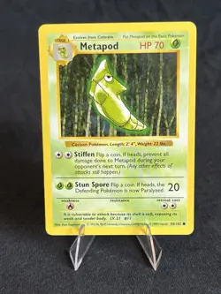 Metapod 54/102 Base Set Shadowless Regular LP Condition Pokemon TCG WOT - Image 1