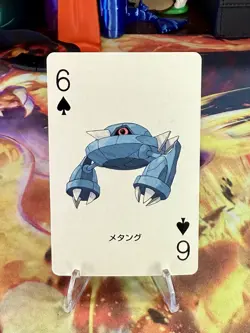 2003 Pokemon Sapphire Metang Playing Card Poker Card 6 Of Spades Kyogre Deck - Image 1