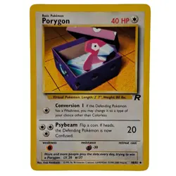 Porygon 48/82 Team Rocket Pokemon WOTC Vintage Uncommon Non Holo Card - Image 1