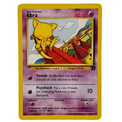 Abra 49/82 Team Rocket Pokemon WOTC Vintage Common Non Holo - Image 1