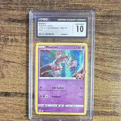 Pokemon TCG Mewtwo Trick or Trade BOOster Pumpkin Stamp Holo CGC 10 056/172 - Image 1