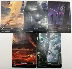 MTG Edge of Eternities Full Art Borderless Land Set #262-266 Pack Fresh NM - Image 1