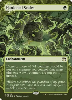 Hardened Scales - Enchanting Tales Borderless NM (MTG Wilds of Eldraine 055) - Image 1