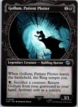 Magic the Gathering Gollum, Patient Plotter Showcase The Lord of the Rings MTG - Image 1