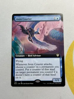 MTG Aven Courier NCC 123 R NM Regular Extended Art - Image 1