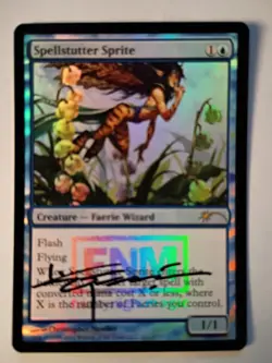 Magic The Gathering - 1x Signed Foil Spellshutter Sprite (mtg) FNM Promo - Image 1