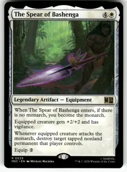 The Spear of Bashenga R 25 NM Commander: Marvel Super Heroes MTG M-06 - Image 1