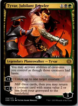 Tyvar, Jubilant Brawler 218 Phyrexia: All Will Be One Magic: The Gathering LP - Image 1