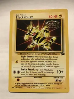 Electabuzz Pokemon WB Gold Stamp #2 1999 First Movie Black Star Promo Card - Image 1