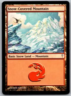Snow-Covered Mountain 154 Common Coldsnap Magic: The Gathering Lightly Played - Image 1