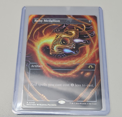 Magic: The Gathering Ruby Medallion Modern Horizons 3 Rare Artifact 0348 EN Foil - Image 1