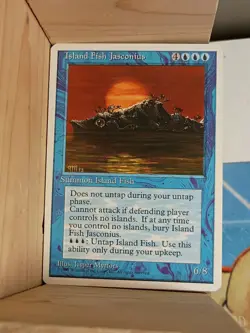 MTG Island Fish Jasconius Alternate 4th Edition Regular Rare - Image 1