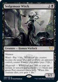 MTG Sedgemoor Witch, Strixhaven: School of Mages, Moderately Played, English - Image 1