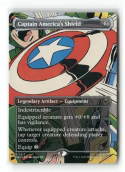 Magic: The Gathering Marvel Super Heroes Captain America's Shield Borderless 317 - Image 2