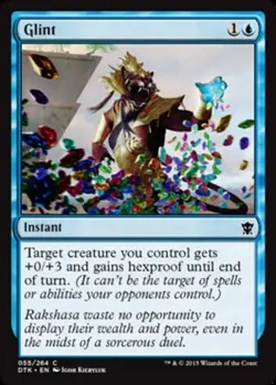 Heavy Play, English MTG Regular Glint Dragons of Tarkir Magic the Gathering - Image 1