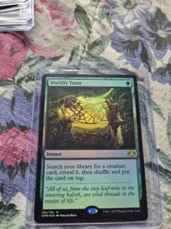 MTG Magic the Gathering Worldly Tutor (353/521) Dominaria Remastered NM- Retro - Image 1